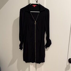 Guess Black Zip-Up Dress
